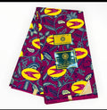 Pro Holland Wax African Print Fabric – Burgundy & Yellow Bird Design